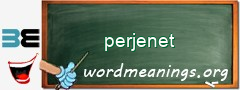 WordMeaning blackboard for perjenet